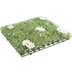 Dalle de gazon artificiel fleurs blanches < Gifi Online