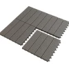 Dalle de jardin clipsable noir x4