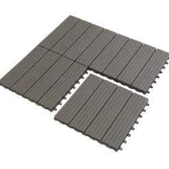 Dalle de jardin clipsable noir x4