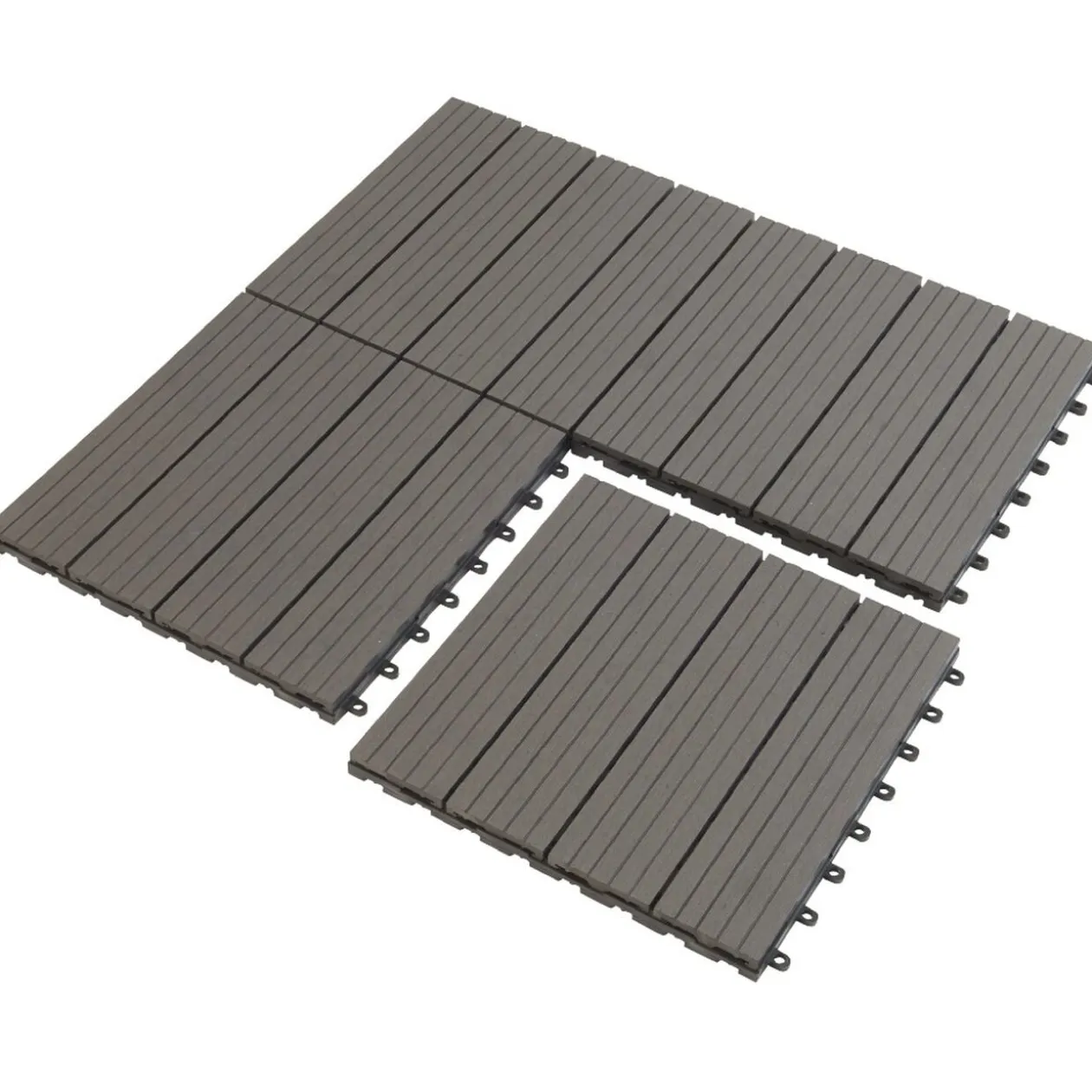 Dalle de jardin clipsable noir x4