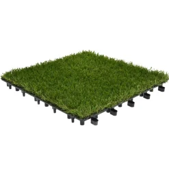 Dalle de jardin x4 gazon synthétique clipsable 31x31cm