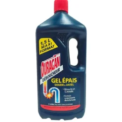 Déboucheur Ouragan gel épais soude et javel 1,5 L