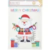 Déco fenêtre feutre adhésif Merry Christmas avec Père Noël L19xH25cm < Gifi Sale