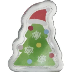 Déco fenêtre sticker gel lumineux sapin de Noël