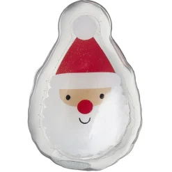 Déco fenêtre sticker gel lumineux Père Noël rouge et blanc (2 modèles)