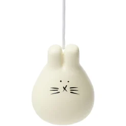 Déco lapin à suspendre Pâques en céramique beige ou rose Ø4xH5cm