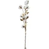 Décoration branche de coton lumineuse 10 LED blanc chaud H70 cm