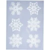 Décoration de fenêtre éléctrostatique finition velours Noël