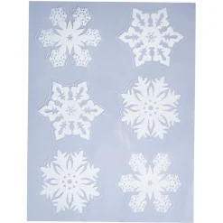 Décoration de fenêtre éléctrostatique finition velours Noël
