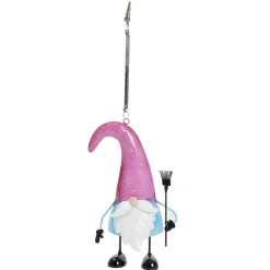 Décoration de jardin à poser en métal forme gnome H22cm (3 modèles)