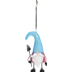 Décoration de jardin à poser en métal forme gnome H22cm (3 modèles)