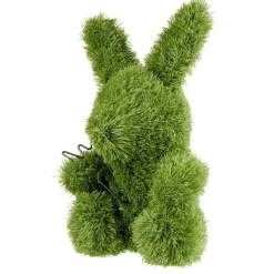 Décoration de jardin à poser gazon vert forme lapin 28x25xH35cm