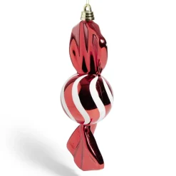 Décoration de Noël bonbon forme XL à suspendre H60cm - 2 coloris
