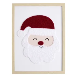 Décoration de Noël cadre décor bouclette 30x40cm (2 modèles)