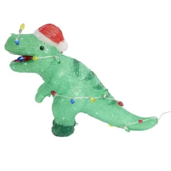 Décoration de Noël extérieure lumineuse dinosaure LED blanc froid 56x22xH35cm