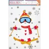 Décoration de Noël électrostatique bonhomme de neige