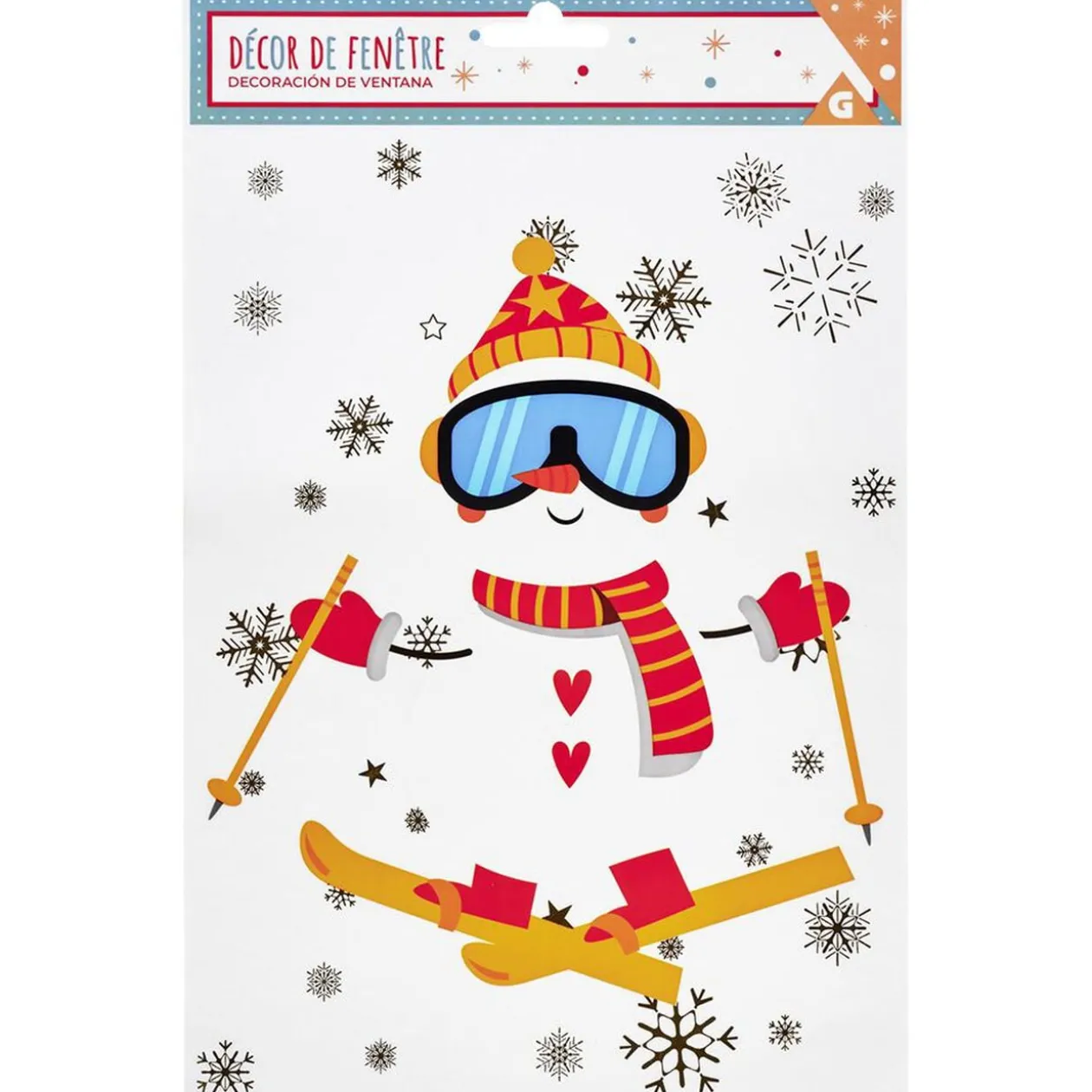 Décoration de Noël électrostatique bonhomme de neige