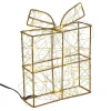 Décoration de Noël LED cadeau lumineux en métal 15x5xH20cm