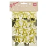 Décoration de Noël mini cloche brillante 12 pièces Ø3xH3,5cm (3 modèles)