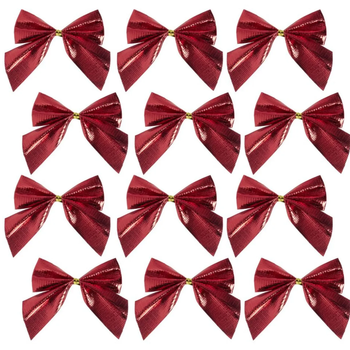 Décoration de Noël mini noeuds brillant 12 pièces 5,5x6cm (3 modèles) < Gifi Online