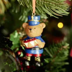 Décoration de Noël ourson à suspendre polyrésine H7cm (3 modèles)