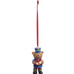 Décoration de Noël ourson à suspendre polyrésine H7cm (3 modèles)