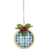 Décoration de Noël plate en bois