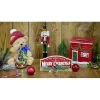 Décoration de Noël à poser bois rouge et vert 30x5xH14cm