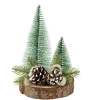 Décoration de Noël à poser sapin sur rondin de bois Ø9xH15cm < Gifi Clearance
