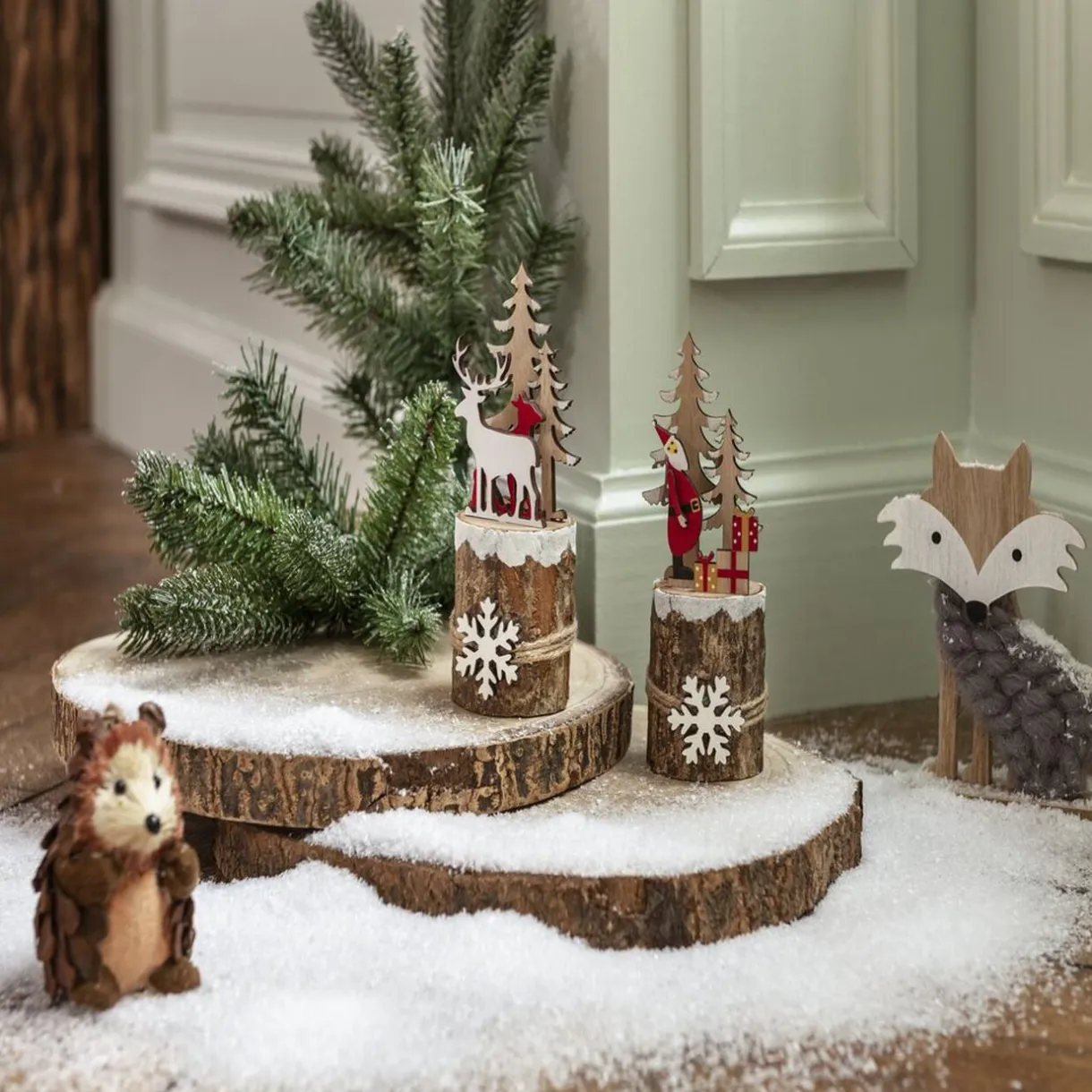 Décoration de Noël rondin à poser (2 modèles) < Gifi New