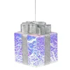 Décoration de Noël à suspendre cadeau iridescent 8x8xH11cm (3 modèles) < Gifi Hot