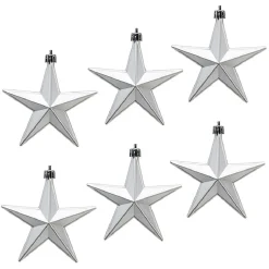 Décoration de Noël étoile à suspendre argentée x6 < Gifi Best