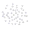 Décoration de table de Noël en forme d'étoile blanc nacré 48 pièces