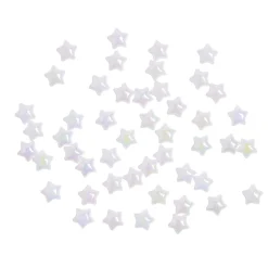 Décoration de table de Noël en forme d'étoile blanc nacré 48 pièces