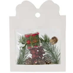 Décoration de table nature et cadeau Noël L2X2XH3 cm rouge < Gifi Outlet