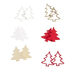 Décoration de table Noël x12 en bois forme sapin 3,5x3,5cm < Gifi