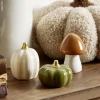 Décoration de table à poser thème automne en céramique Ø4,5xH7cm (6 modèles)