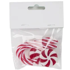 Décoration de table X6 pcs confiserie de Noël L2X2XH0,2 cm rouge et blanc < Gifi Outlet
