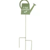 Décoration extérieure à planter H80cm en métal arrosoir vert