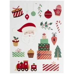 Décoration fenêtre et mur Noël adhésive scène (2 modèles)