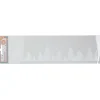 Décoration fenêtre électrostatique forêt de sapins blancs L36 x l11 cm