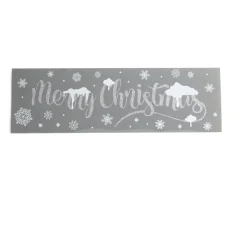 Décoration fenêtre électrostatique Merry Christmas argenté < Gifi Sale