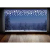 Décoration fenêtre Noël électrostatique frise de flocon 120x20cm