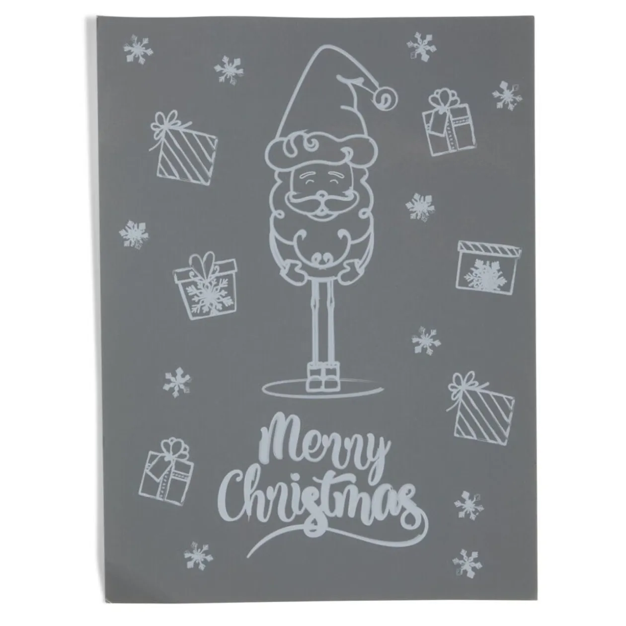Décoration fenêtre Noël électrostatique dessin blanc (2 modèles)