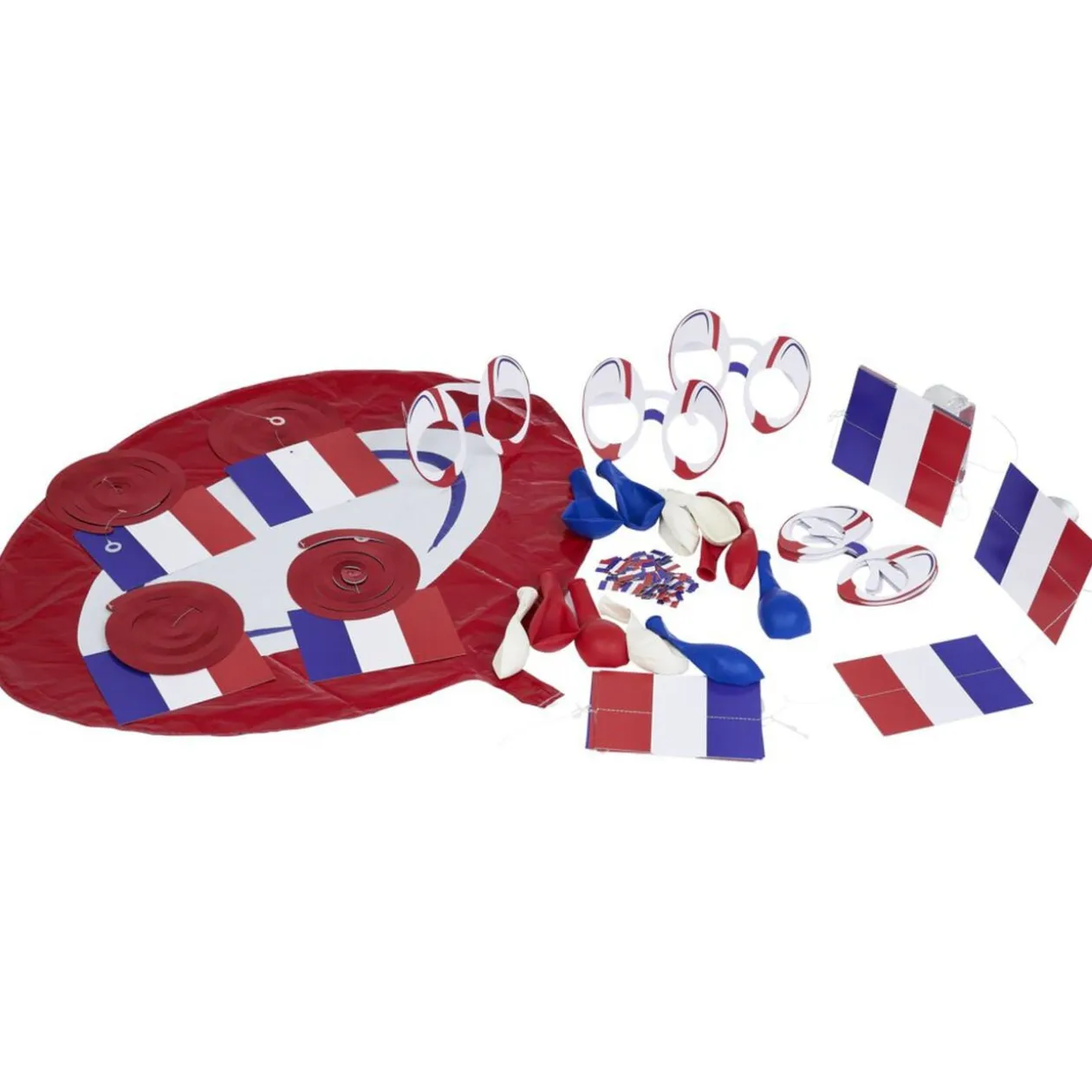 Décoration fête de rugby bleu blanc rouge