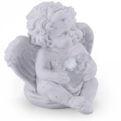 Décoration funéraire solaire ange avec coeur polyrésine 10x9xH9,5cm < Gifi Sale