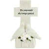 Décoration funéraire solaire forme croix solaire avec colombes H15,5cm < Gifi Clearance