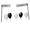 Décoration gâteau Joyeux anniversaire et ballons noirs et gris < Gifi Outlet