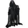 Décoration Halloween automate squelette noir 3 têtes animé son et lumière H170cm < Gifi