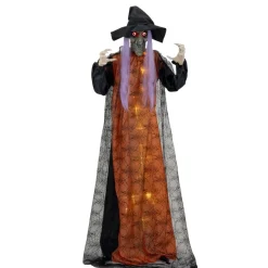 Décoration Halloween automate sorcière son et lumière H160cm < Gifi Hot
